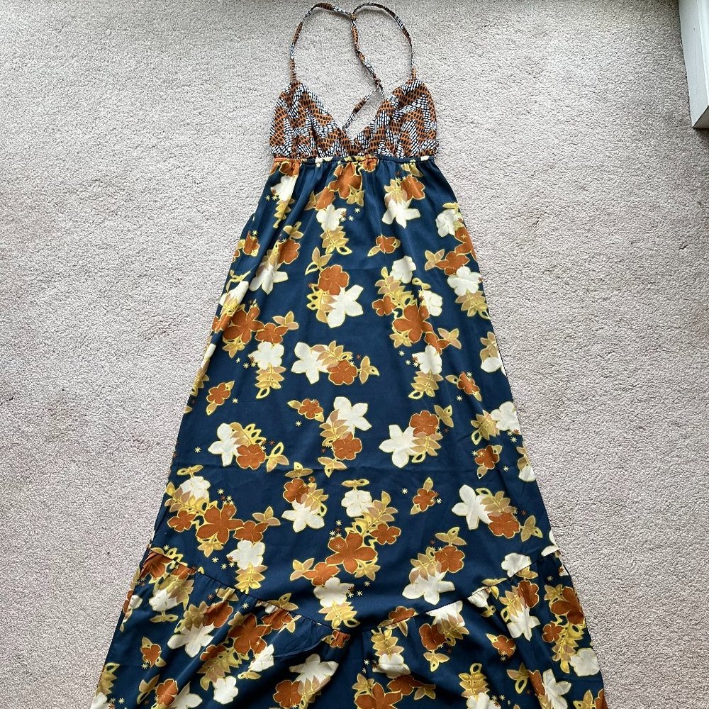 Oneill Silky Maxi Dress Small